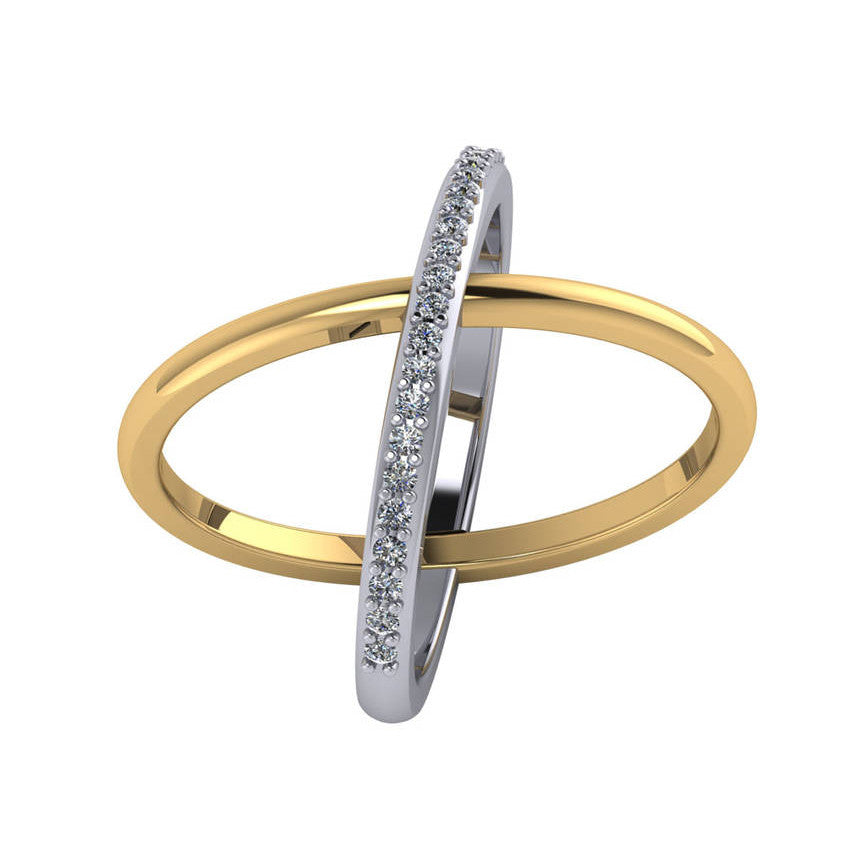 Gold X Ring