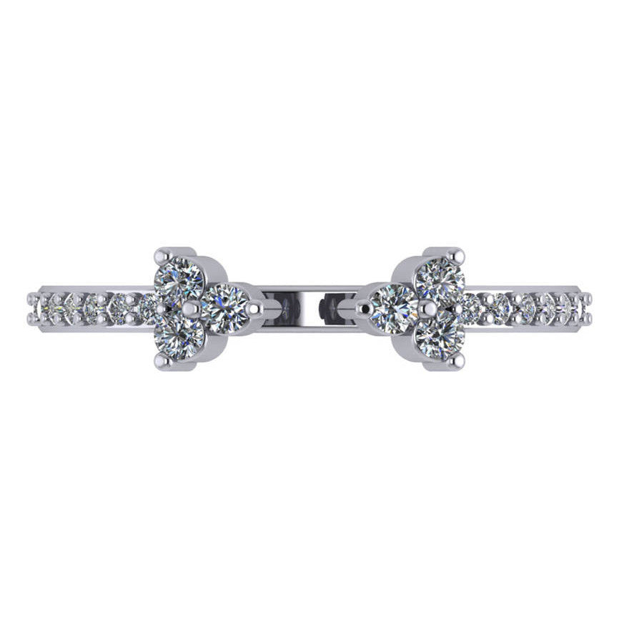 Open Diamond Trio Ring