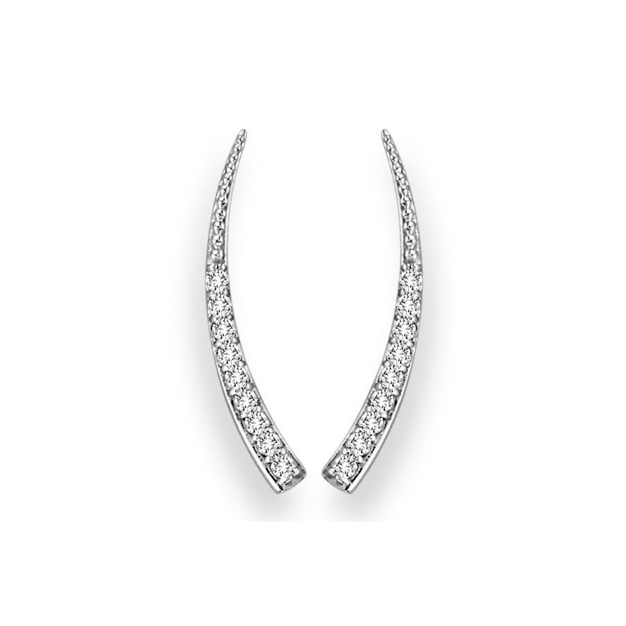 Pave Diamond Horn Ear Climber