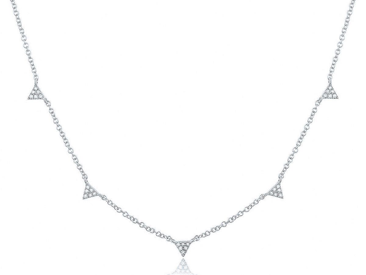 Diamond Triangle Station Necklace