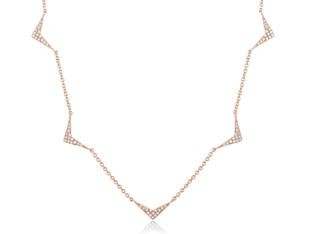 Chevron Station Chain Necklace