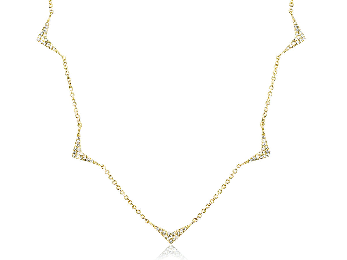 Chevron Station Chain Necklace