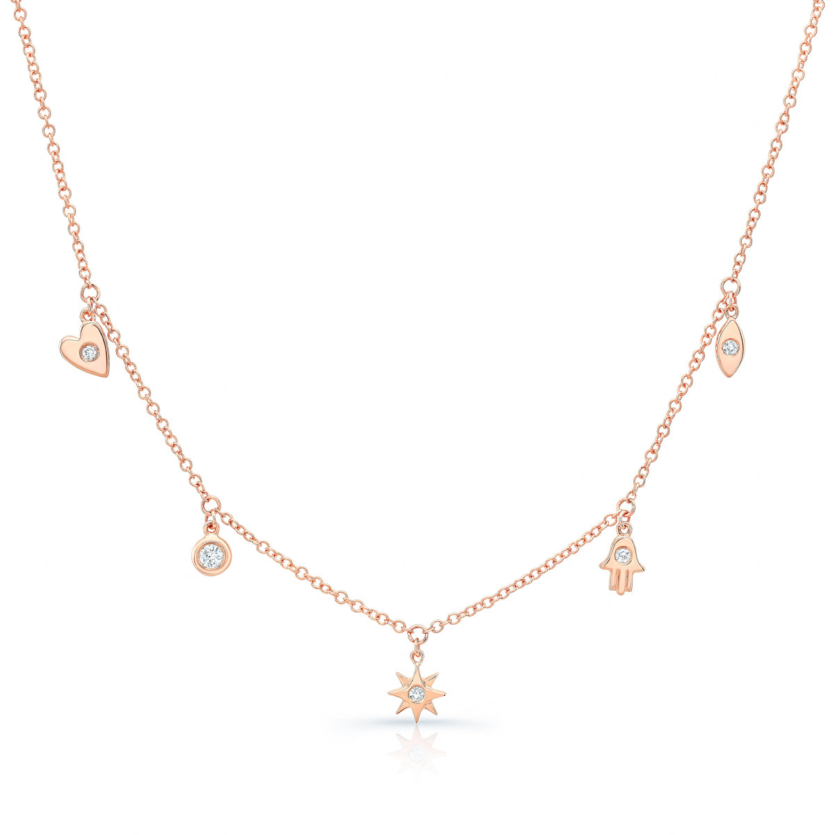 Evil Eye Tiny Charms Necklace