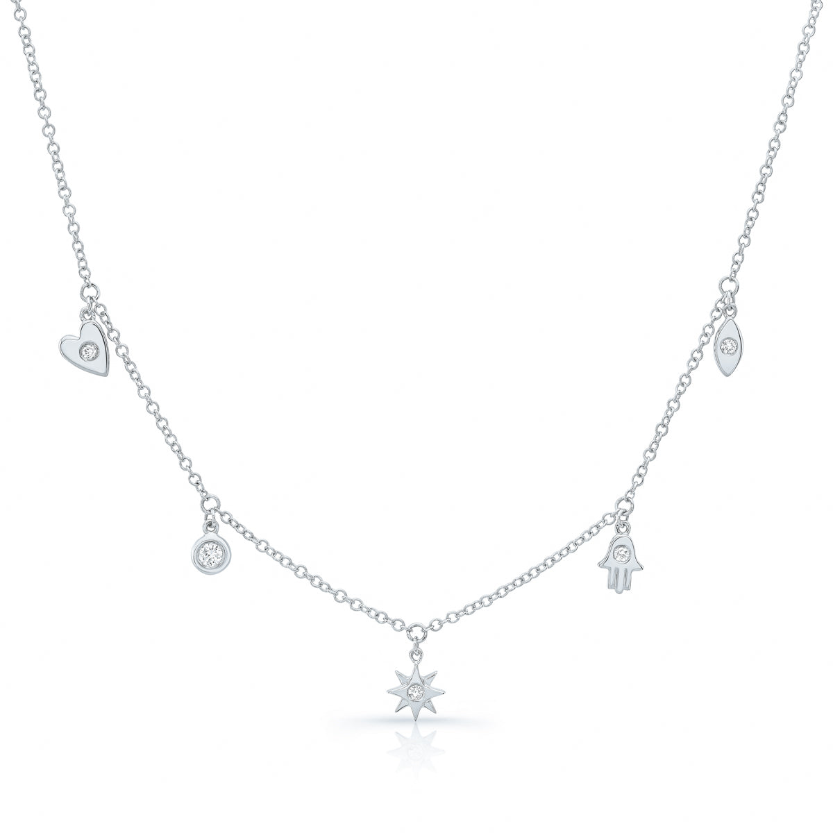 Evil Eye Tiny Charms Necklace