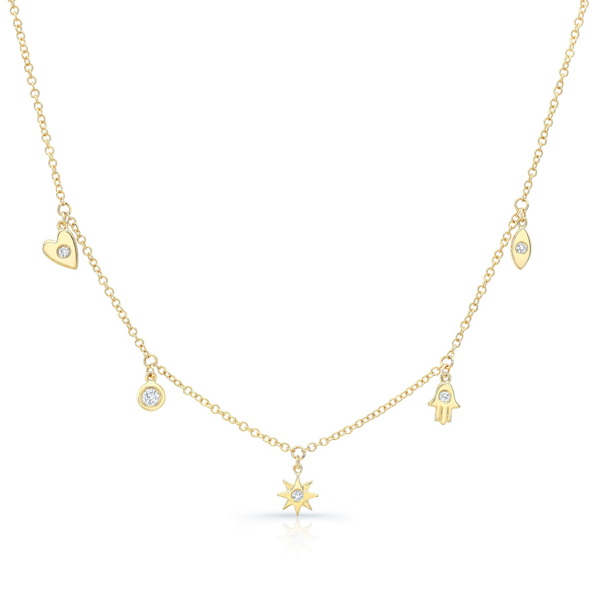 Evil Eye Tiny Charms Necklace
