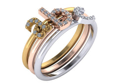 Diamond Lower Case Initial Band