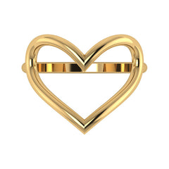 Open Heart Gold Ring