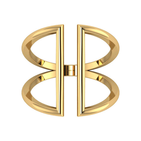 Open Triangle Gold Ring