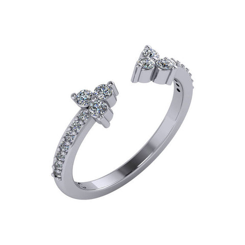 Open Diamond Trio Ring