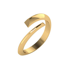 Spatial Knife Edge Bypass Gold Ring