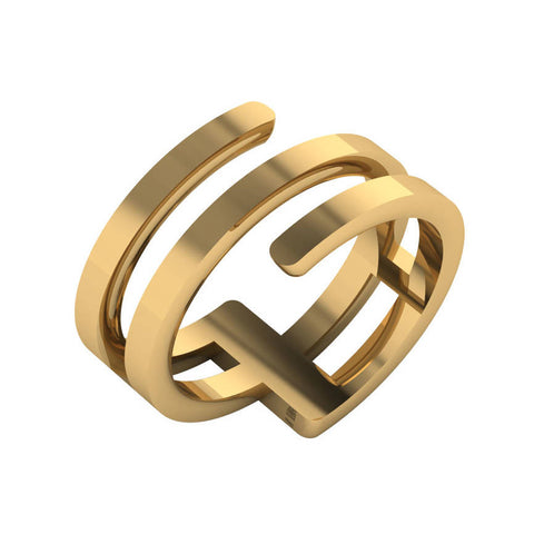 Maze Gold Ring