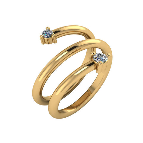 Prong Diamond Wrap Ring