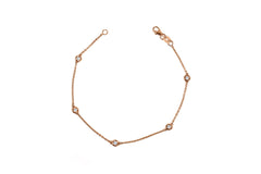 Rose Gold Diamonds By the Yard Station Bracelet