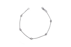 White Gold Diamonds By the Yard Station Bracelet