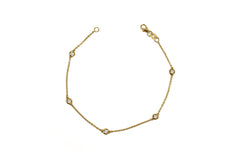 Yellow Gold Diamonds By the Yard Station Bracelet