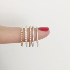 Stackable Eternity Beaded Ring