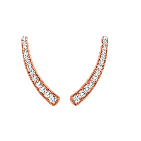 Horn Diamond Ear Climber