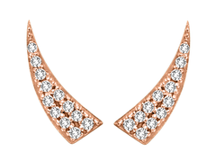Rose Gold Diamond Tusk Ear Climber