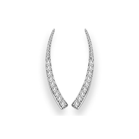 Pave Diamond Horn Ear Climber