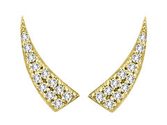 Yellow Gold Diamond Tusk Ear Climber