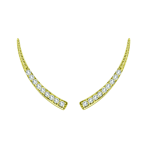 Pave Diamond Horn Ear Climber