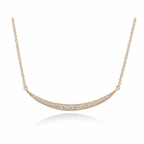 Diamond Crescent Moon Necklace