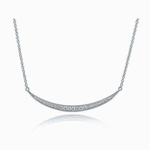 Diamond Crescent Moon Necklace