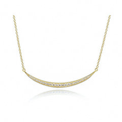 Diamond Crescent Moon Necklace