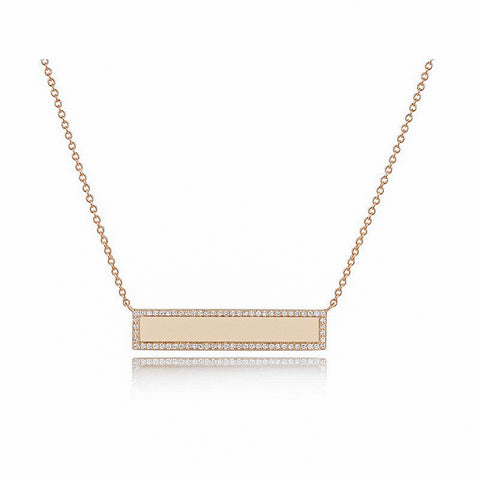 Diamond Nameplate Necklace