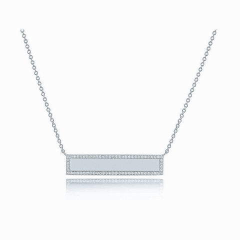 Diamond Nameplate Necklace