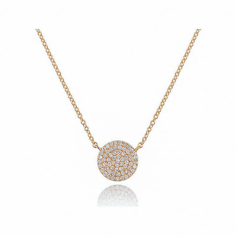 Diamond Disc Necklace