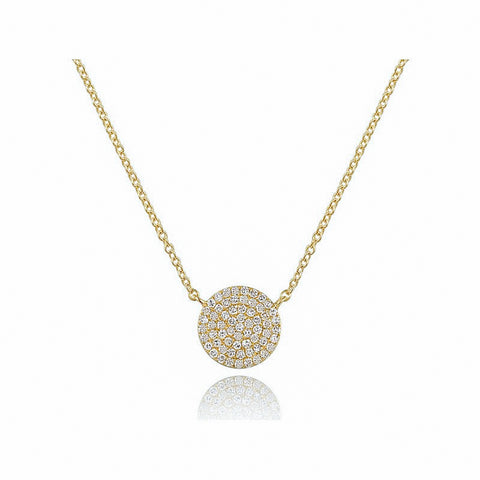 Diamond Disc Necklace