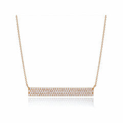 Wide Diamond Brick Necklace