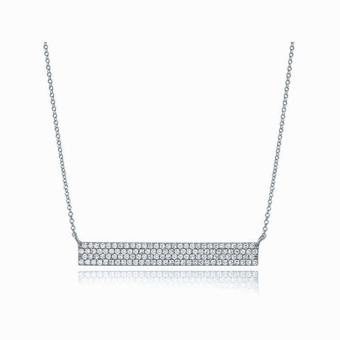 Wide Diamond Brick Necklace