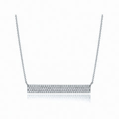 Wide Diamond Brick Necklace