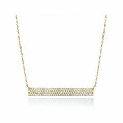Wide Diamond Brick Necklace