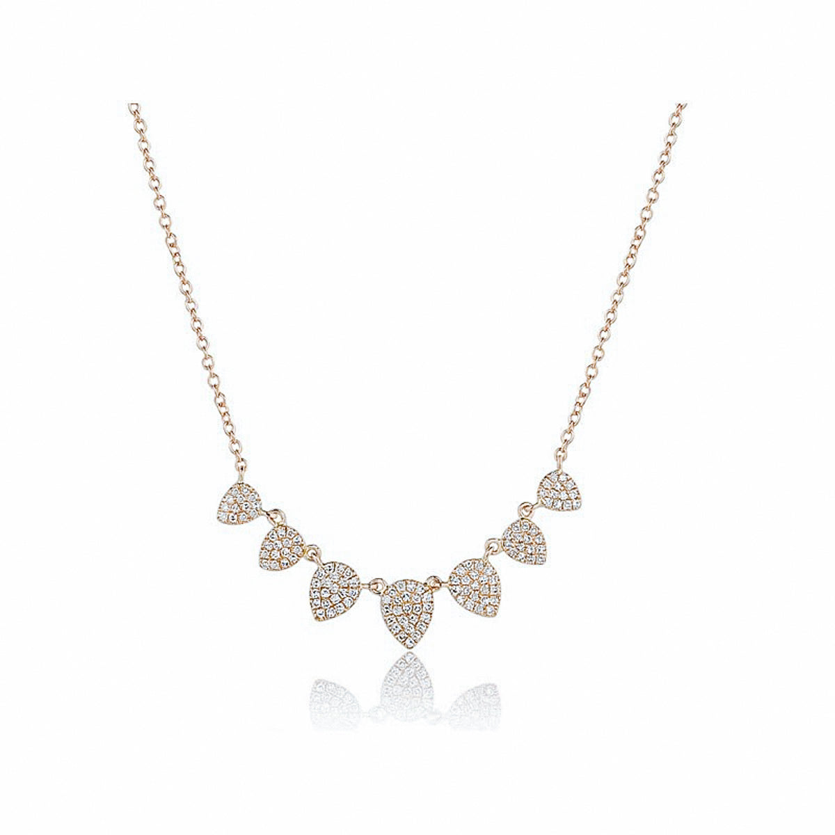 Pear Fringe Pave Diamond Necklace