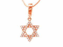 Jewish Star of David Pendant Rose Gold