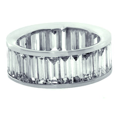 Jumbo Baguette Eternity Wedding Band