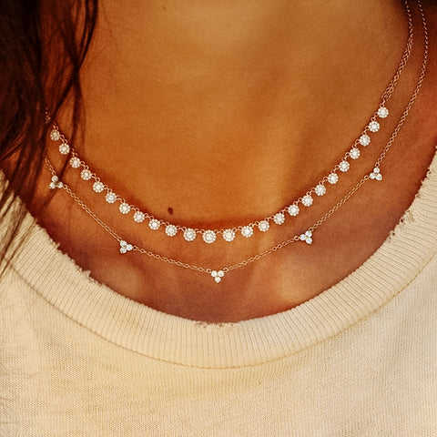 Diamond 5 Trio Station Necklace