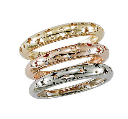 Stackable Sparkling Star Diamond Band