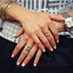 Open Heart Gold Ring