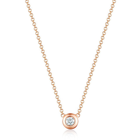 Bezel Diamond Necklace