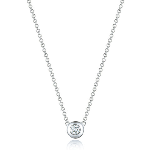 Bezel Diamond Necklace