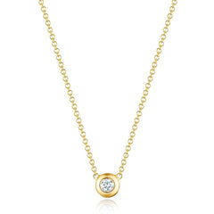 Bezel Diamond Necklace