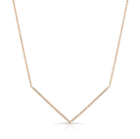 Skinny V Diamond Necklace