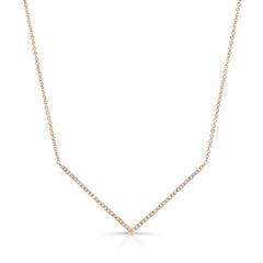Skinny V Diamond Necklace