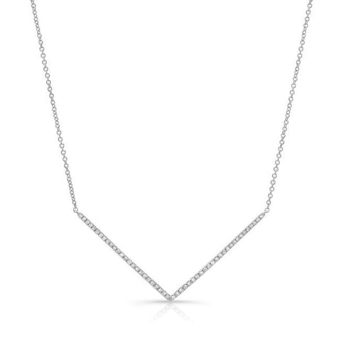 Skinny V Diamond Necklace