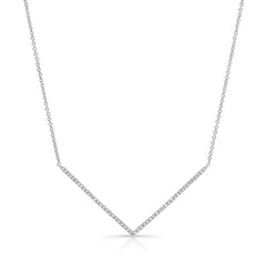 Skinny V Diamond Necklace