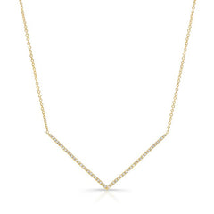 Skinny V Diamond Necklace